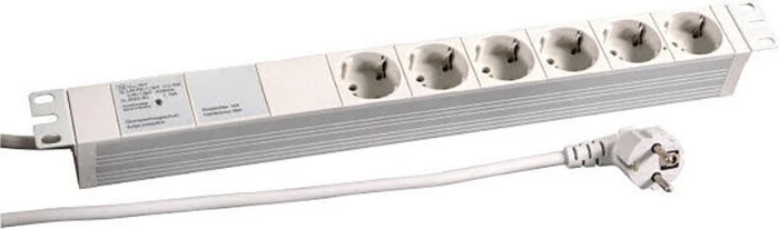 EFB Elektronik 19" PROFIversal, 1HE, 6-fach, 230V, weiß, 2m (691689K)