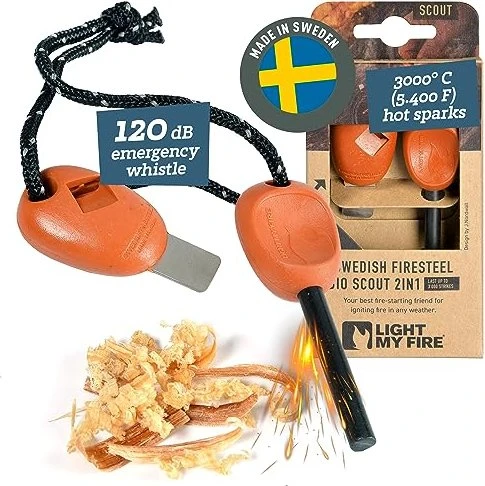 Light my Fire Swedish FireSteel BIO scout 2in1 Feuerstarter rustyorange