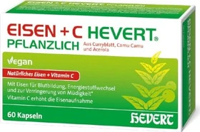 Eisen + C Hevert pflanzlich Kapseln, 60 Stück