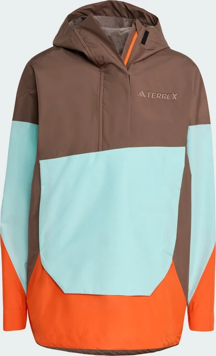adidas Terrex Xploric 2.5L Climaproof Anorak earth strata/semi flash aqua/semi impact orange (Damen)