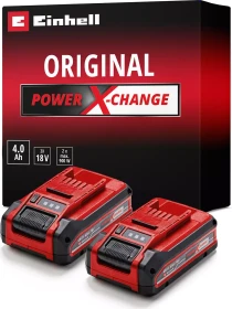 Einhell Power X-Change Plus Werkzeug-Akku 18V, 4.0Ah, Li-Ionen, 2 Akkus [8.0Ah] [144Wh]