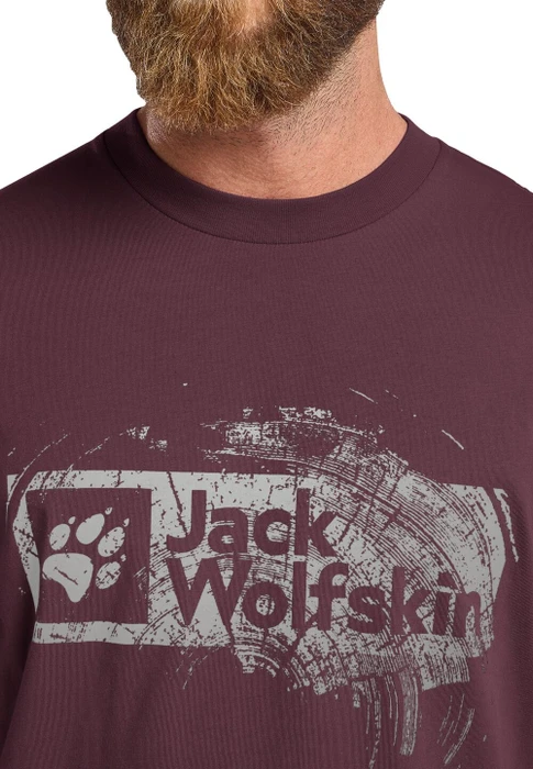 Jack Wolfskin Brand T-Shirt kurzarm wood amaranth (Herren)