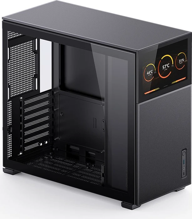 Jonsbo D41 Mesh Screen Black, schwarz, Glasfenster
