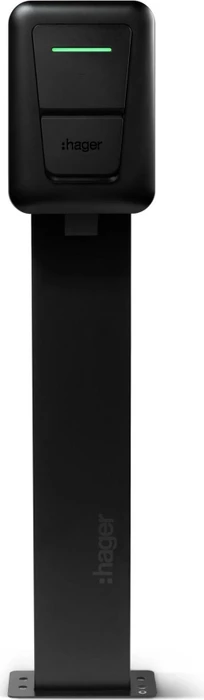 Hager Ladestation witty pro mit Ladesteckdose 22kW OCPP kompatiebel mit Lastmanager, Ladedose (XVL122SLM)