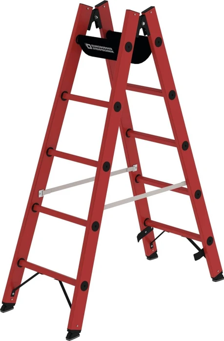 Günzburger Steigtechnik Kunststoff 2-tlg. Stehleiter, 2x 5 Stufen