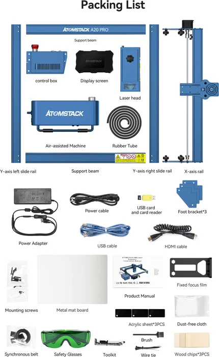 AtomStack A20 Pro Laser Engraver, Bausatz