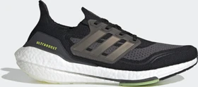 adidas Ultraboost 21 core black/silver metallic/solar yellow (Herren)