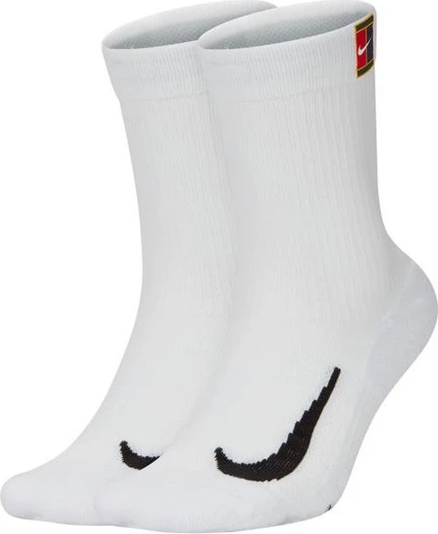 Nike Court Multiplier Cushioned Crew Tennissocken weiß, 2 Paare