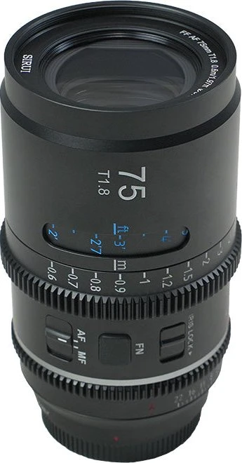 Sirui Astra 75mm T1.8 Full-Frame AF 1.33x Anamorphic Cine Blue Flare für Sony E