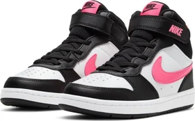 Nike Court Borough Mid 2 black/white/sunset pulse (Junior)