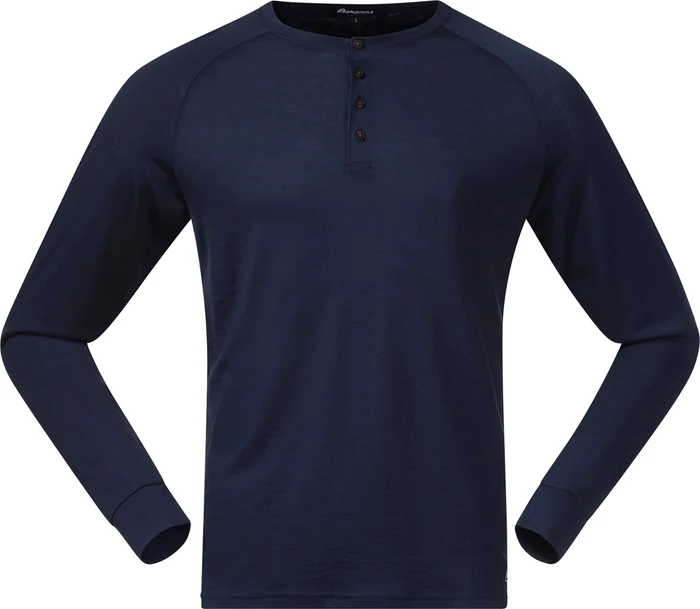 Bergans Lysebu Wool Henley Funktionsshirt langarm navy (Herren)