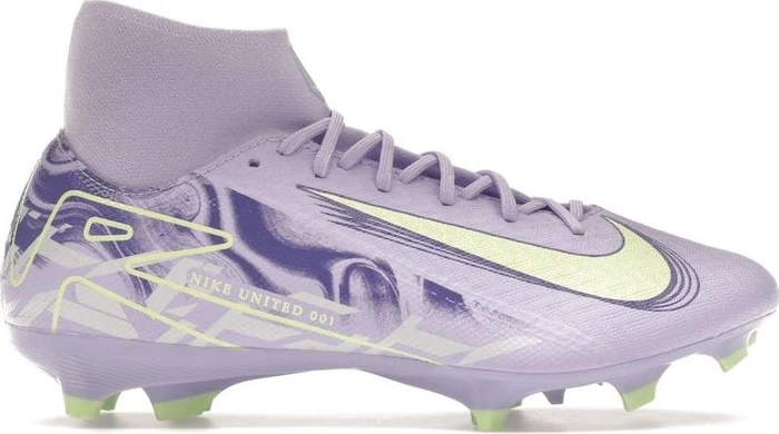 Nike United Mercurial Superfly 10 Academy MG High-Top purple agate/barley volt