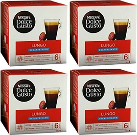 Nestlé Nescafe Dolce Gusto Caffe Lungo Decaffeinato Kaffeekapseln, 64 Stück (4x 16 Stück)