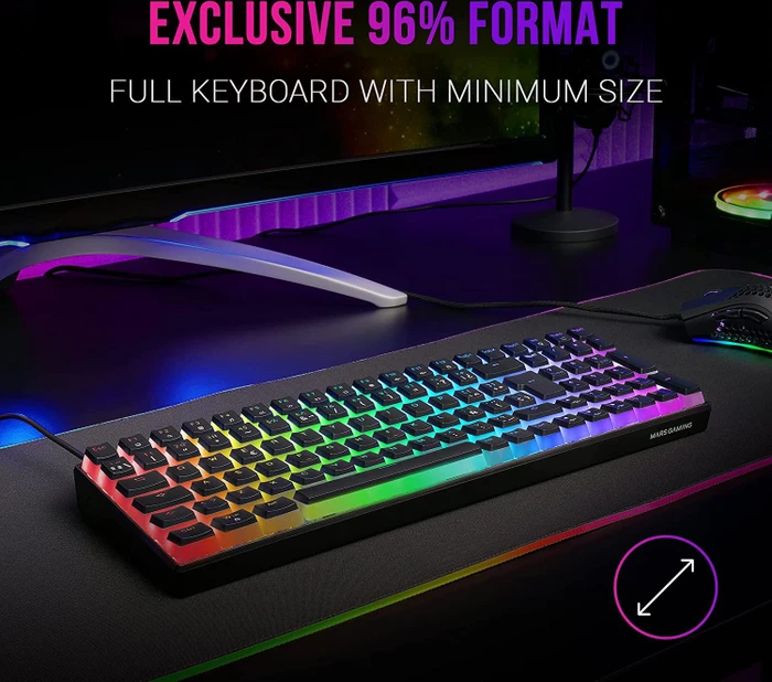 Mars Gaming MKULTRA, schwarz, LEDs RGB, Gaote Outemu SQ BLUE, USB, ES/US