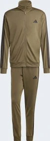 adidas Basic 3-Streifen Tricot Trainingsanzug olive strata (Herren)