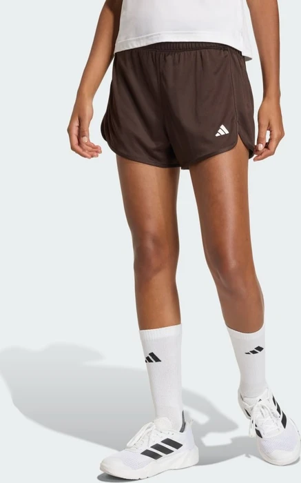 adidas Pacer Essentials Knit High-Rise Shorts aurora coffee/white (Damen)