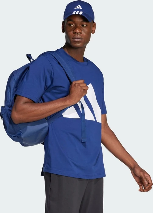 adidas Essentials Big Logo T-Shirt kurzarm dark blue/white (Herren)