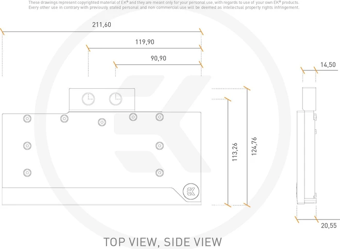 EK Water Blocks Classic Line EK-Classic GPU RTX 3080/3090 D-RGB, Reference GPU, Nickel, Acryl