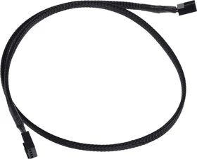 Phobya 4-Pin Verlängerung, sleeved, 60cm, schwarz