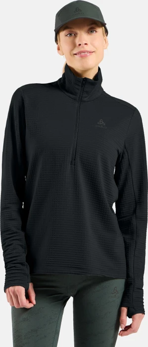 Odlo Essentials Thermal Half Zip Laufshirt langarm schwarz (Damen)