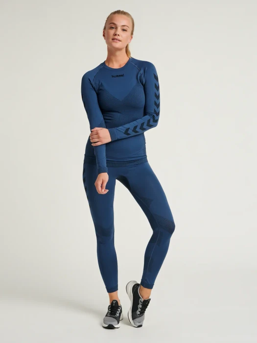 hummel Seamless Training Tight Hose lang dark denim (Damen)