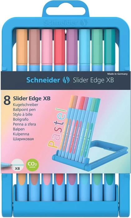 Schneider Slider Edge Pastell XB Kugelschreiber sortiert, 8er-Set