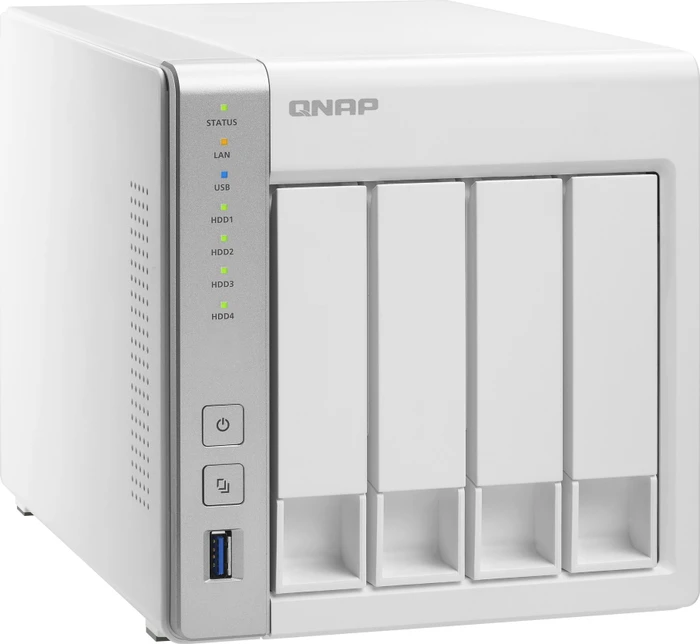QNAP Turbo Station TS-431, 512MB RAM, 2x RJ-45 1000Base-T, 3x USB-A 3.0