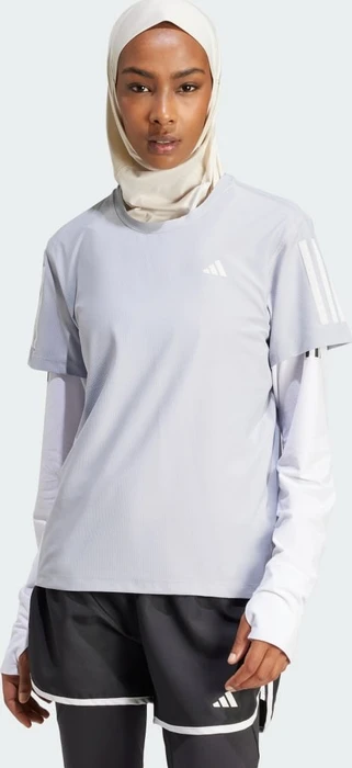 adidas Own The Run Laufshirt kurzarm halo silver (Damen)