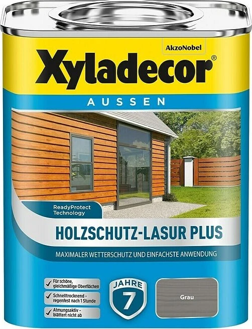 Xyladecor Holzschutz-Lasur grau, 750ml