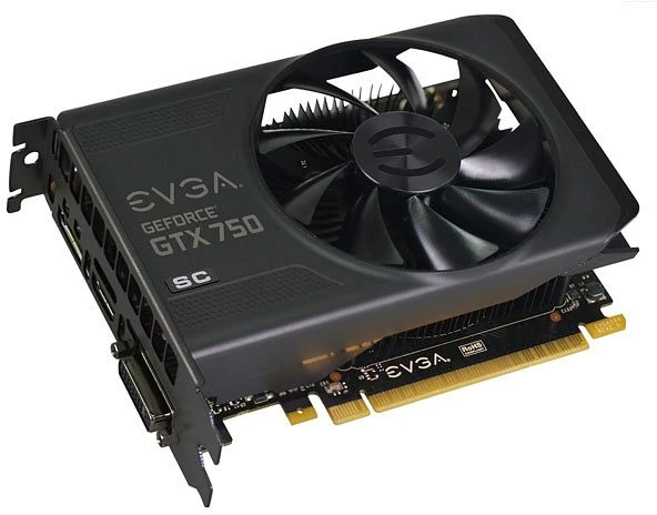 EVGA GeForce GTX 750 Superclocked, 1GB GDDR5, DVI, HDMI, DP