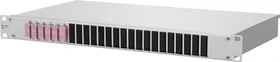 Metz Connect OpDAT fix VIK LWL-Patchpanel SC-D Kupplungen, OM4 violett, 6-Port, 1HE, 1HE