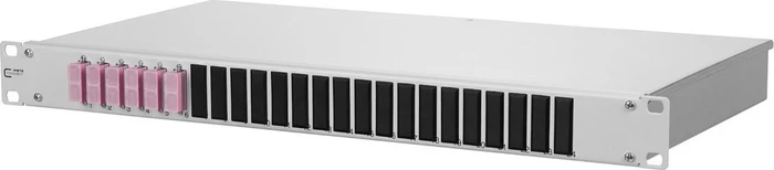 Metz Connect OpDAT fix VIK LWL-Patchpanel SC-D Kupplungen, OM4 violett, 6-Port, 1HE, 1HE