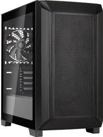SilverStone Fara 312, schwarz, Glasfenster