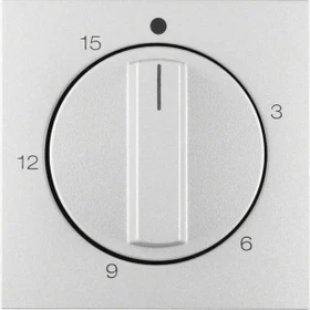 Berker S.1/B.3/B.7 Zentralstück für mechanische Zeitschaltuhr, alu matt