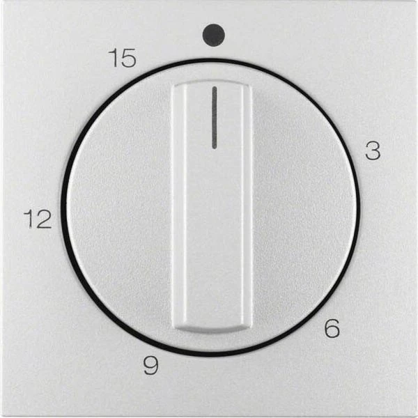 Berker S.1/B.3/B.7 Zentralstück für mechanische Zeitschaltuhr, alu matt