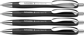 Schneider Slider Rave XB Kugelschreiber schwarz/weiß, 4er-Set