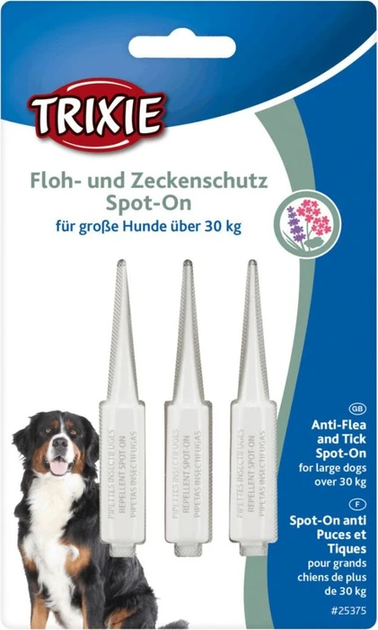 Trixie Floh und Zeckenschutz Spot On für Hunde über 30kg, 15ml (3x 5ml)