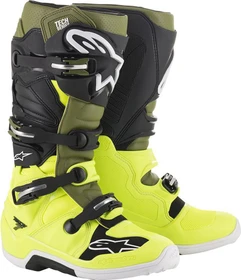 Alpinestars Tech 7 Motorradstiefel gelb/grün/schwarz