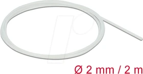 DeLOCK Schutzschlauch Glasfasergeflecht, 2mm, 2m, weiß