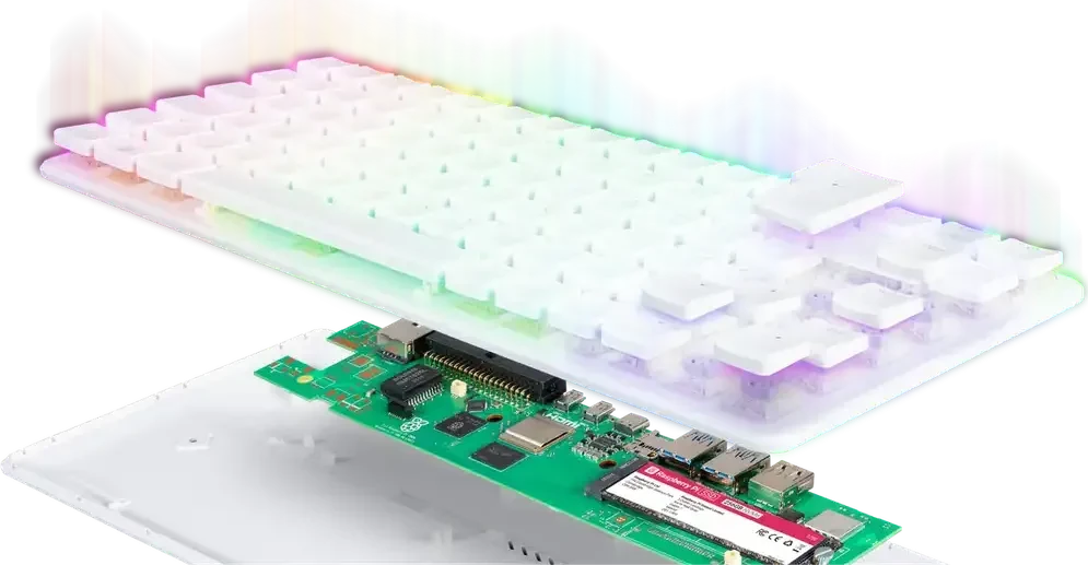 Raspberry Pi 500+ Desktop Kit, 16GB RAM, 256GB SSD, DE (SC2095) ab