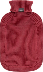 Fashy Wärmflasche mit Rollkragen-Strickbezug rostrot