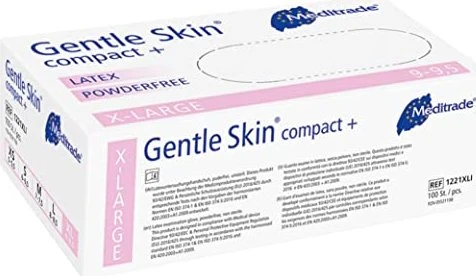 Meditrade Gentle Skin Compact+ Latex Einweghandschuhe, 100 Stück