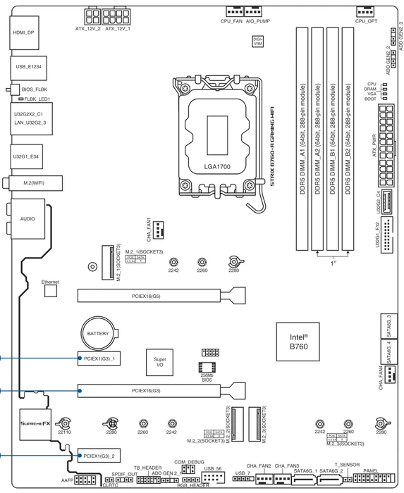 ASUS ROG Strix B760-A Gaming WIFI (Intel 1700)