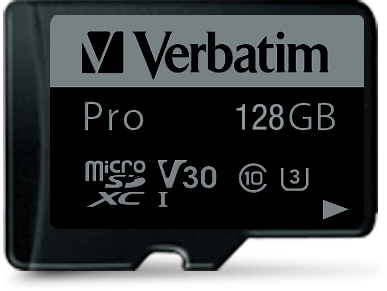Verbatim Pro U3 R90/W45 128GB Kit, UHS-I U3, Class 10