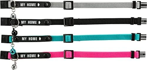 Trixie Katzenhalsband mit Adresslasche, farbig sortiert