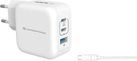 Conceptronic 3-Port 67W GaN USB-PD-Ladegerät weiß