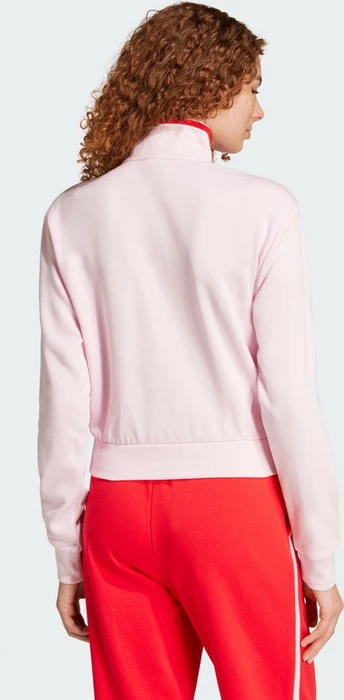 adidas Essentials Color Pop French Terry Crop Quarter-Zip Originals Sweatshirt clear pink (Damen)