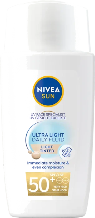Nivea Sun Ultra Light leichtes getöntes Fluid light LSF50+, 40ml