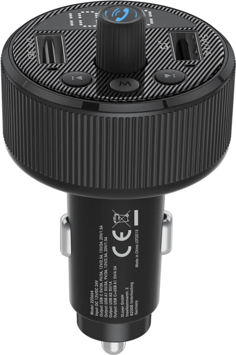 XLayer Kfz-Ladegerät 30W mit FM-Transmitter schwarz