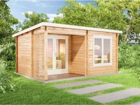 Alpholz Gartenhaus Orkus-44 490x350cm natur